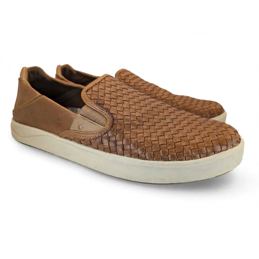 OluKai Lae'ahi Lauhala Slip Ons Size 12